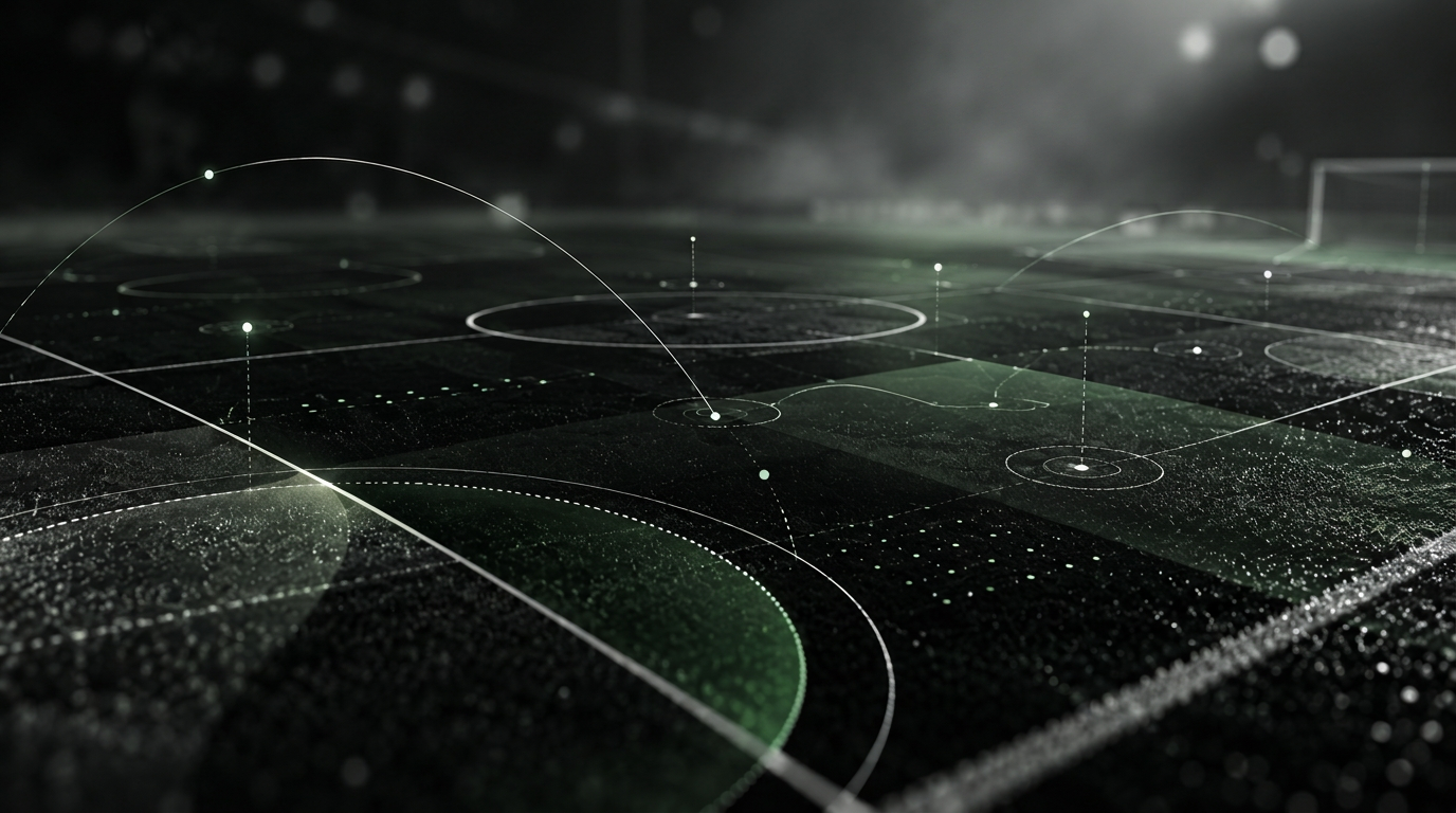 Tactical movements mapped across a full football pitch